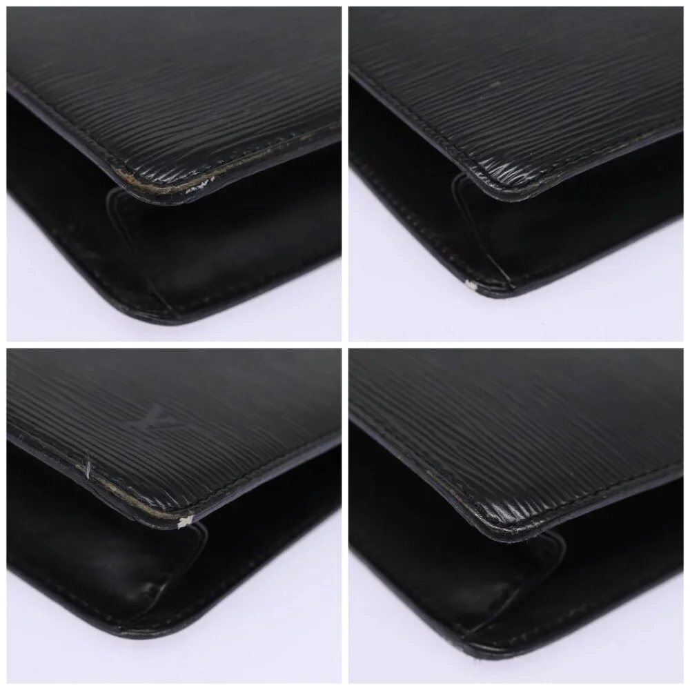 LOUIS VUITTON Epi Pochette Homme Clutch Bag Black Noir - Picture 13 of 13